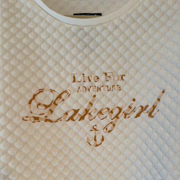 2 for $20 Lake Girl White Quilted Long Sleeve Top 2XL - Picture 2 of 4